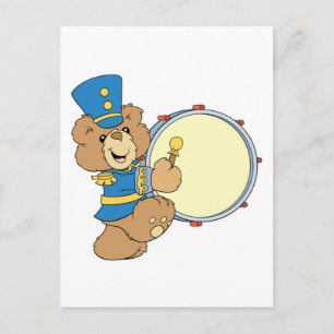 Carte Postale Bande de marquage Ours tambour