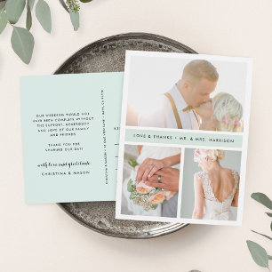 Carte Postale Bande de seaglass   Merci photo Mariage