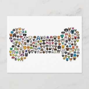 Carte Postale Bande dessinée de chien d'OS