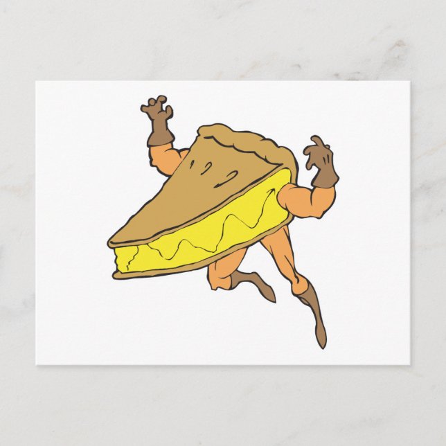 Carte Postale bande dessinée superhero forte citrouille tranche  (Devant)