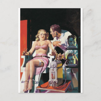 Carte Postale bande dessinée vintage étrange