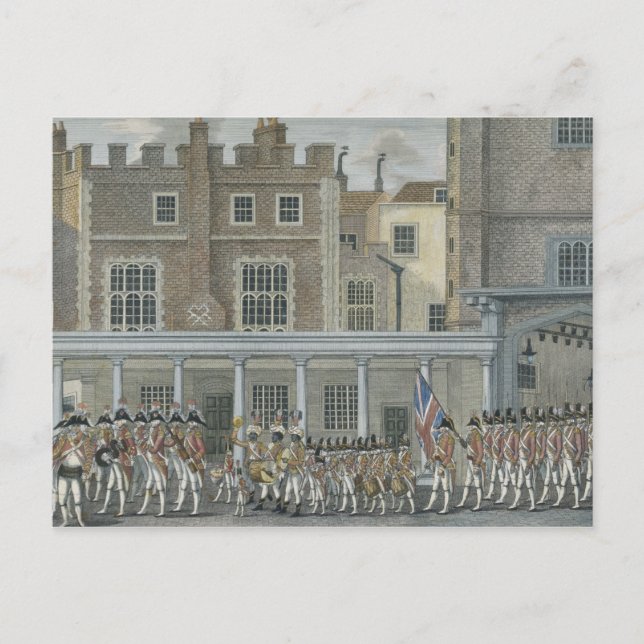 Carte Postale Bande militaire au palais de St James, tard 18ème (Devant)