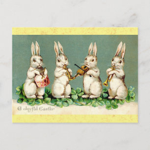 Carte Postale Bande Vintage de lapin lapin de Pâques
