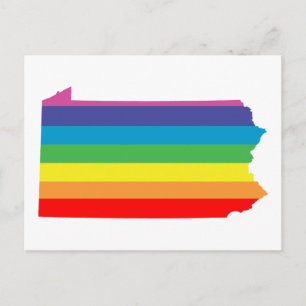 Carte Postale bandes arc-en-ciel de pennsylvanie