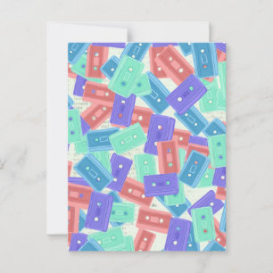 Carte Postale Bandes-cassettes Pastel - 90s Musique esthétique
