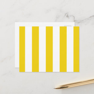 Carte Postale Bandes Jaunes, Blancs, Motif rayé