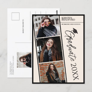 Carte Postale Bandes photo modernes Faire-part de graduation bei