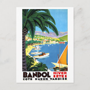 Carte Postale Bandol, Côte d'Azur, France, côte française, vinta