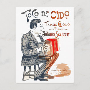 Carte Postale Bandoneon Tango