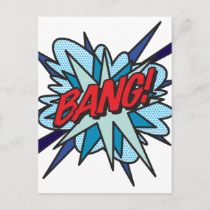 Carte Postale BANG Amusement Rétro Bande Dessinée Pop Art