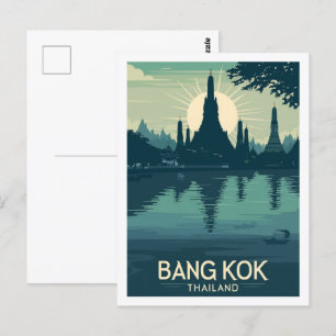Carte Postale Bangkok Thaïlande Vintage célèbre Travel Place