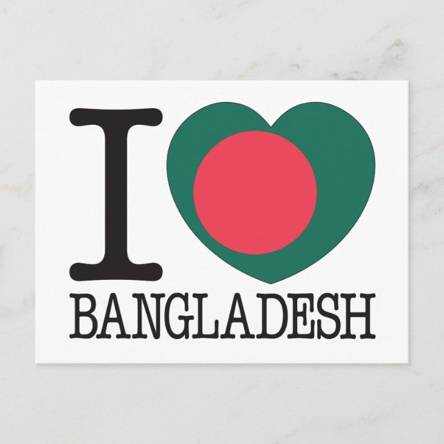 Carte Postale Bangladesh Love v2 (Devant)