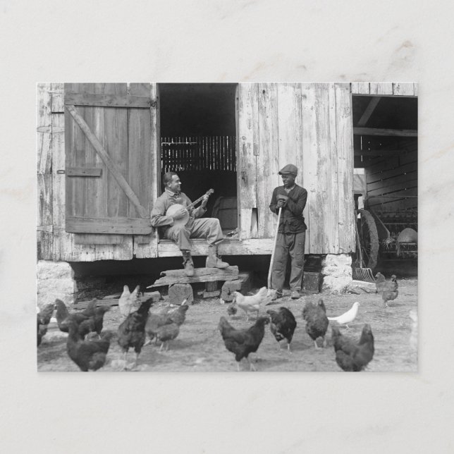 Carte Postale Banjo Player, 1927 de basse-cour (Devant)