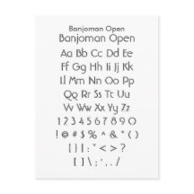 Banjoman Open - Feuille d'échantillonnage de polic