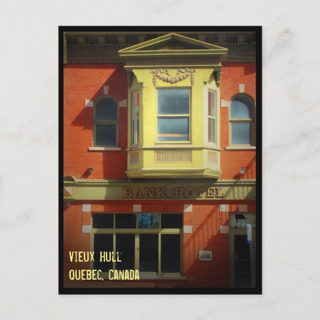 Carte Postale Bank Hotel Architecture Centre-ville Vieux Hull (Devant)