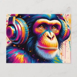 Carte Postale Banksy DJ Monkey Gorilla Chimp