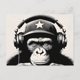 Carte Postale Banksy DJ Monkey Gorilla Chimp