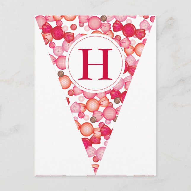 Carte postale Bannière Bannière Banderée pour la f (Devant)