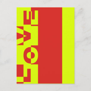 Carte Postale Bannière d'AMOUR moderne + votre backgr. & idées