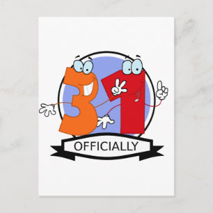 Carte Postale Bannière d'anniversaire officielle 31