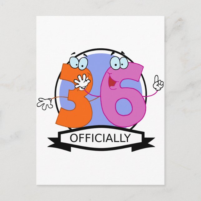 Carte Postale Bannière d'anniversaire officielle 36 (Devant)