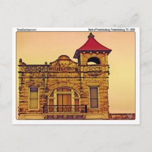 Carte Postale Banque de Fredericksburg, Fredericksburg, TX
