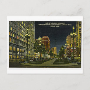 Carte Postale Banque industrielle Bâtiment et livre Cadillac Hot