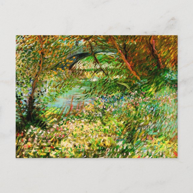 Carte Postale Banques de Seine Pont de Clichy Spring Van Gogh Fi (Devant)