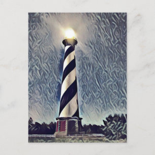 Carte Postale Banques extérieures du phare de Cape Hatteras OBX 