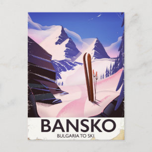 Carte Postale Bansko Bulgarie Pour Skier