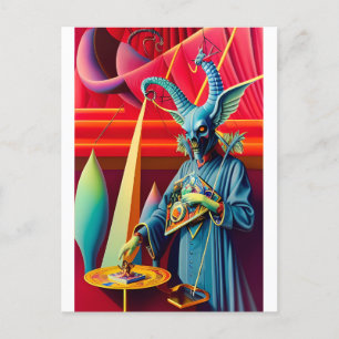 Carte Postale Baphomet prend l'Imaginaire de l'appât