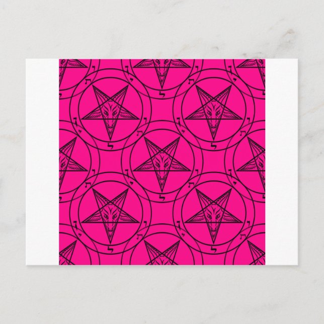 Carte Postale baphomet rose (Devant)