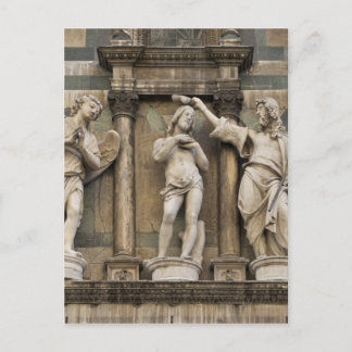 Carte Postale Baptême du Christ - statue de Florence