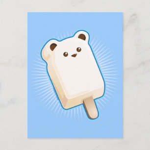 Carte Postale Bar à glace à l'ours polaire mignonne