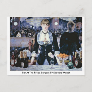 Carte Postale Bar Aux Folies-Bergere Par Edouard Manet