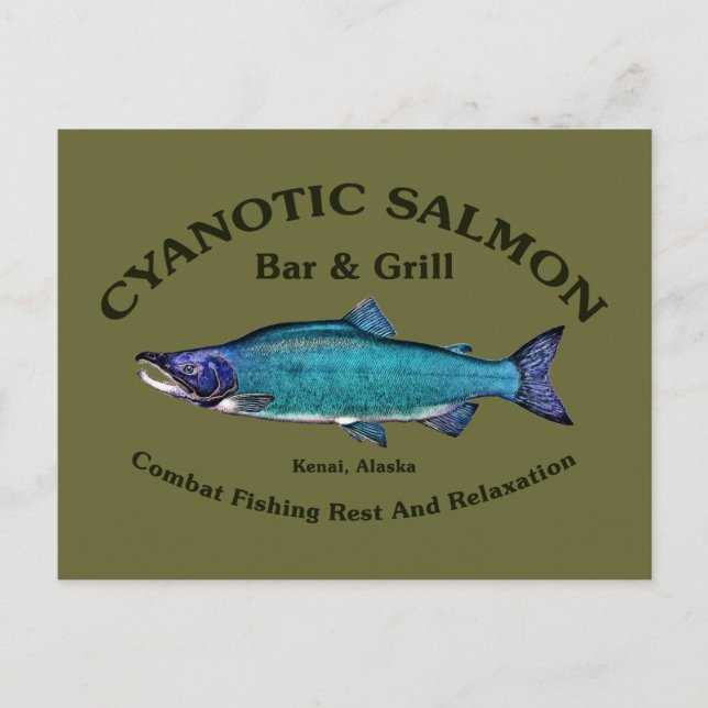 Carte Postale Bar et Grill Saumon Cyanotique (Devant)