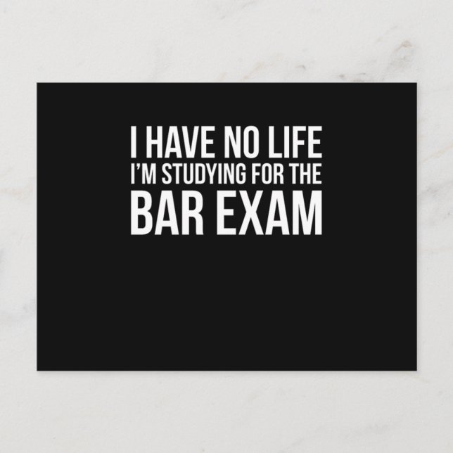 Carte Postale Bar Exam Funny Law School Graduation Cadeaux Desig (Devant)