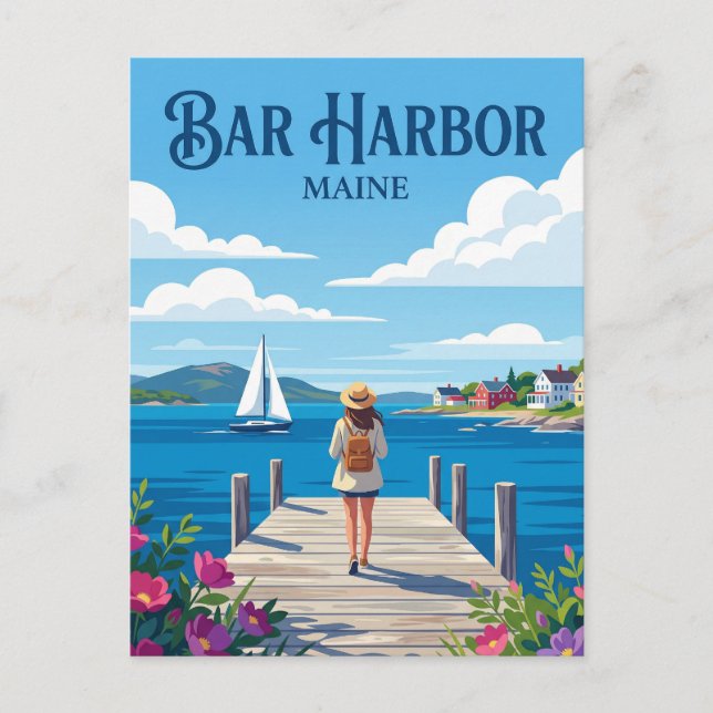 Carte Postale Bar Harbor États-Unis (Devant)