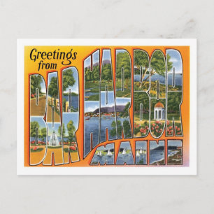 Carte Postale Bar Harbour Maine Travel America US City