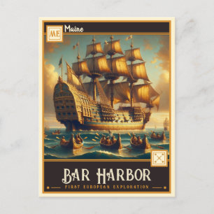 Carte Postale Bar Harbour, Maine   VINTAGE