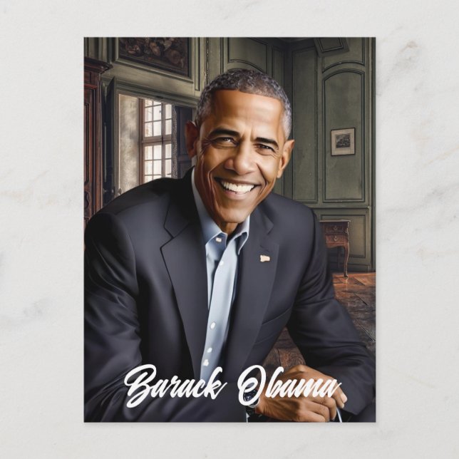 Carte Postale Barack Obama 44ème Président (Devant)
