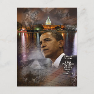 Carte Postale Barack Obama 44ème Président des Etats-Unis