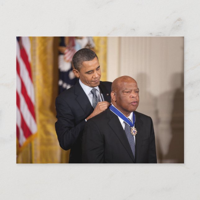 Carte Postale Barack Obama et John Lewis (Devant)