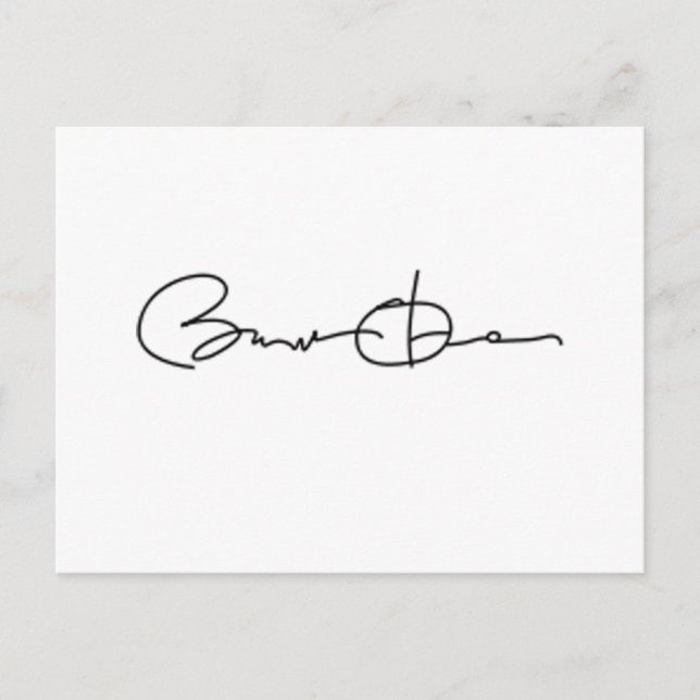 Carte Postale Barack Obama Signature Series (Noir) (Devant)
