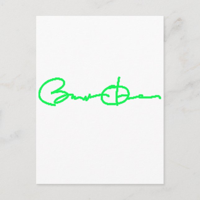 Carte Postale Barack Obama Signature Series (Vert) (Devant)