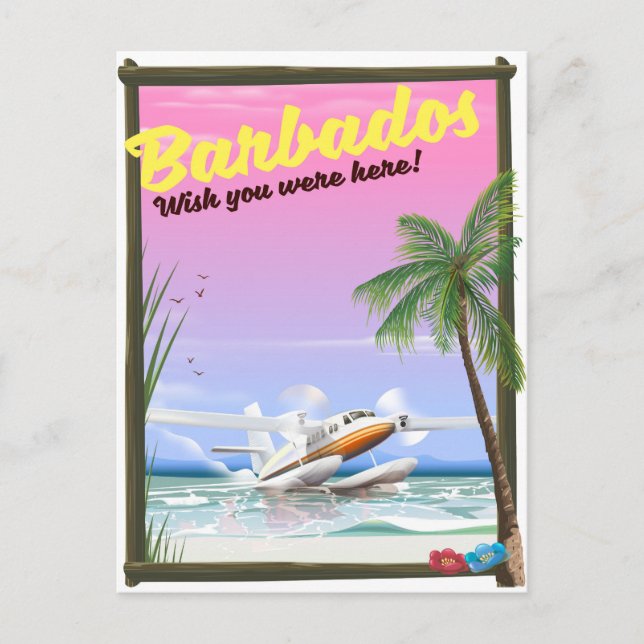 Carte Postale Barbade - je vous souhaite d'être ici ! (Devant)