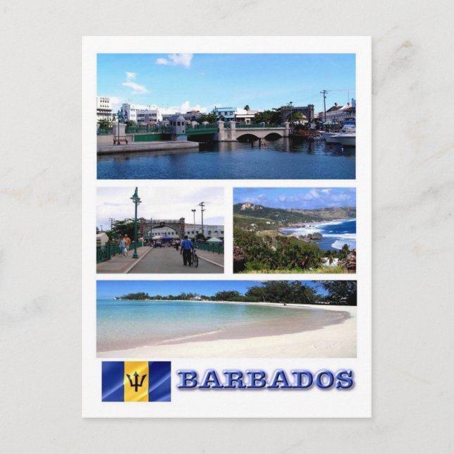 Carte Postale Barbade - Mosaic - (Devant)