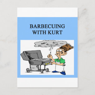 Carte Postale barbecue avec kurt