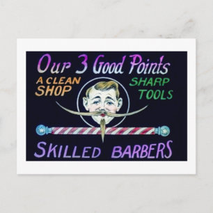 Carte Postale Barber Shop Barbers Annoncez votre entreprise