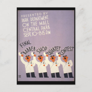 Carte Postale Barber Shop Quartet
